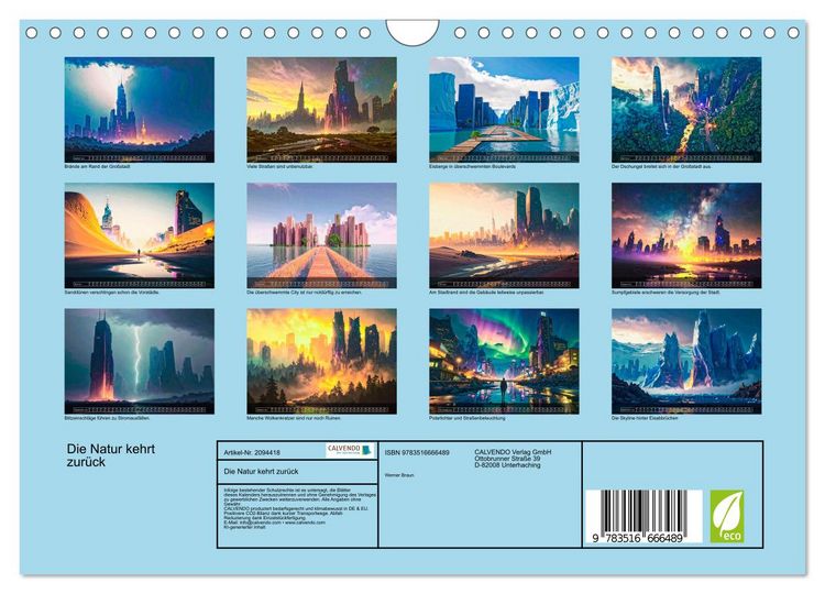 Produktbild: Die Natur kehrt zur&uuml;ck (Wandkalender 2026 DIN A4 quer), CALVENDO Monatskalender