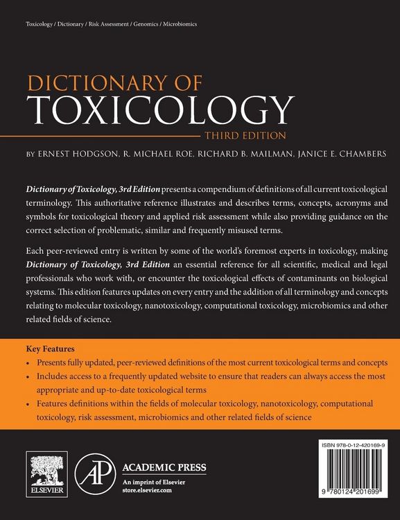Produktbild: Hodgson, E: Dictionary of Toxicology