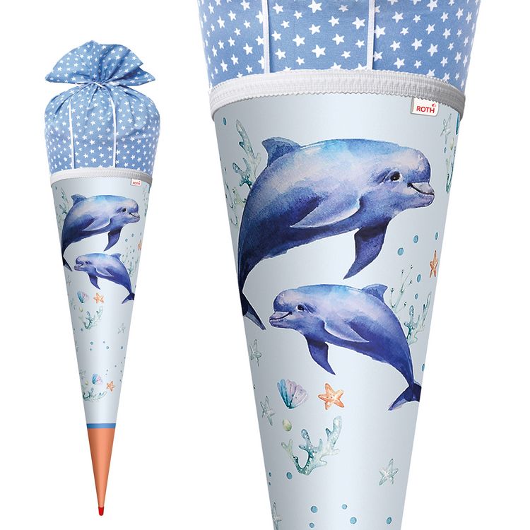 Produktbild: Motivschult&uuml;te 70cm, Lieblingsst&uuml;ck Delfin Duo