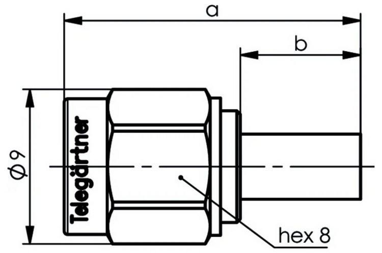 Produktbild: Teleg&auml;rtner 100024605 100024605 SMA-Kabelstecker Stecker 50Ω 1St.