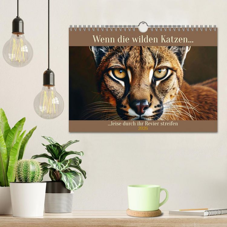 Produktbild: Wenn die wilden Katzen leise durch ihr Revier streifen (Wandkalender 2026 DIN A4 quer), CALVENDO Monatskalender