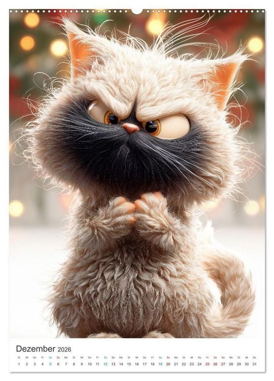 Produktbild: Miau & Mauz (Wandkalender 2026 DIN A2 hoch), CALVENDO Monatskalender