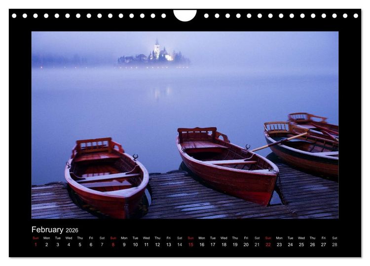 Produktbild: Lake Bled Slovenia (Wall Calendar 2026 DIN A4 landscape), CALVENDO 12 Month Wall Calendar