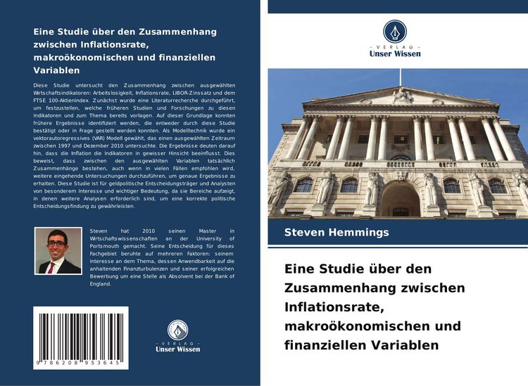 Produktbild: Eine Studie &uuml;ber den Zusammenhang zwischen Inflationsrate, makro&ouml;konomischen und finanziellen Variablen