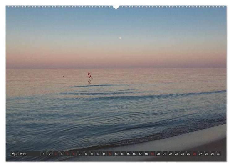 Produktbild: Blick aufs ruhige Meer (hochwertiger Premium Wandkalender 2026 DIN A2 quer), Kunstdruck in Hochglanz