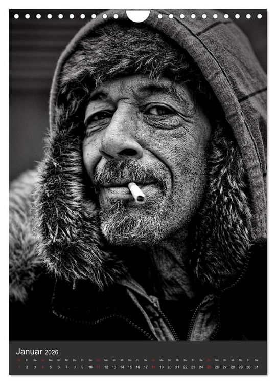 Produktbild: Obdachlos. Die Gesichter der Armut (Wandkalender 2026 DIN A4 hoch), CALVENDO Monatskalender