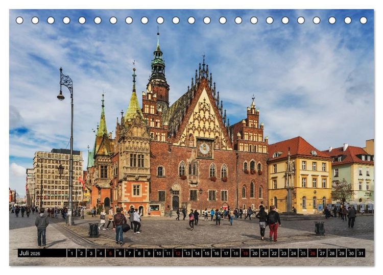 Produktbild: Ein Wochenende in Breslau (Tischkalender 2026 DIN A5 quer), CALVENDO Monatskalender
