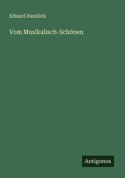 Produktbild: Vom Musikalisch-Sch&ouml;nen