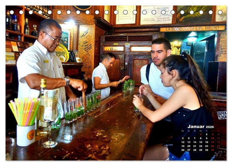 Produktbild: Mojito und mehr - CUBA COCKTAILS (Tischkalender 2026 DIN A5 quer), CALVENDO Monatskalender