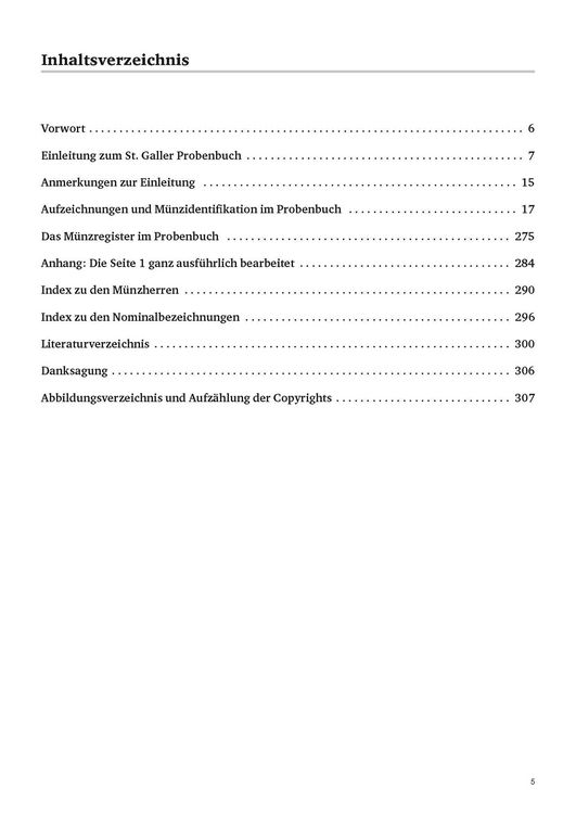 Produktbild: Das Sankt Galler Probenbuch. Aufzeichnungen von M&uuml;nzproben der Stadt St. Gallen von 1617 bis 1695, 1. Auflage 2024