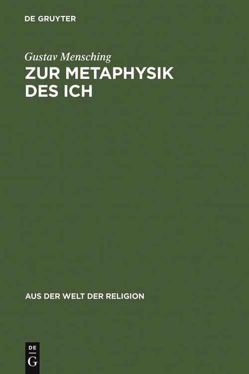 Produktbild: Zur Metaphysik des Ich
