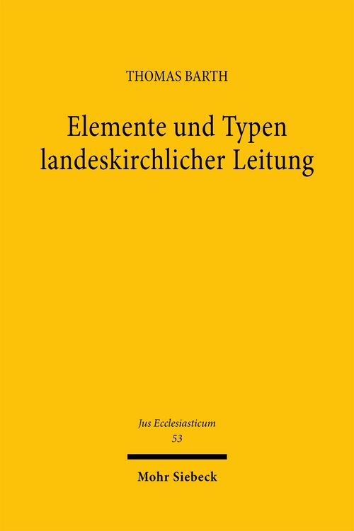 Produktbild: Elemente und Typen landeskirchlicher Leitung