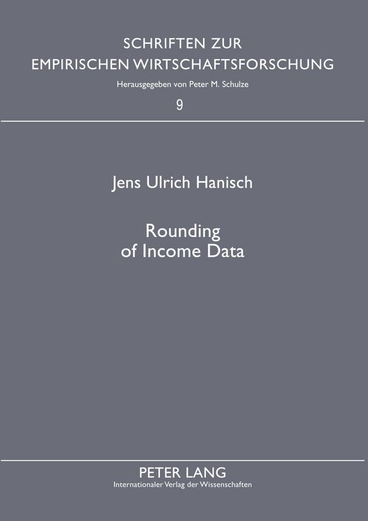 Produktbild: Rounding of Income Data