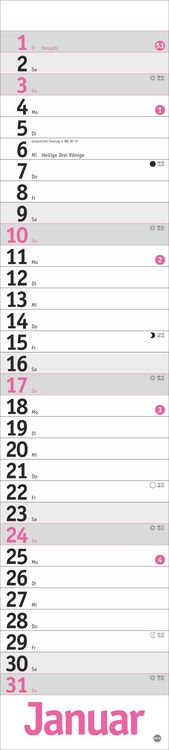 Produktbild: Langplaner, pink 2027