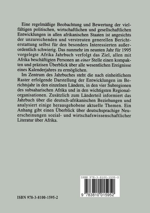 Produktbild: Afrika Jahrbuch 1995