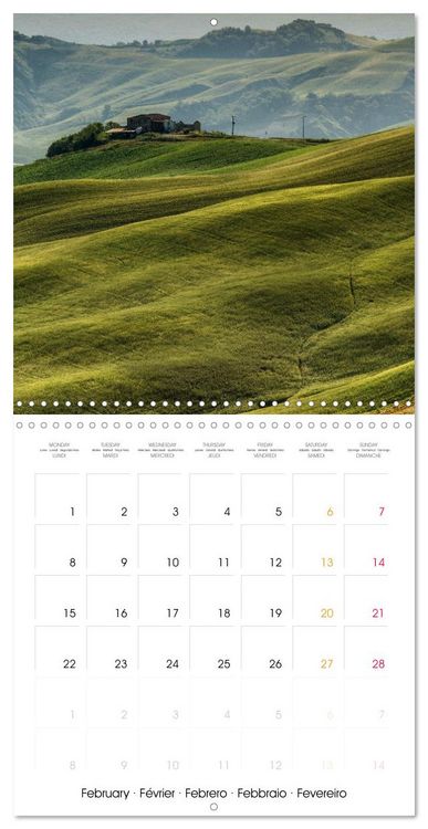 Produktbild: Toscane Nature et agriculture (Calendrier mural carr&eacute; 2027 30x30 cm) Calendrier double avec une page pour vos prises de notes
