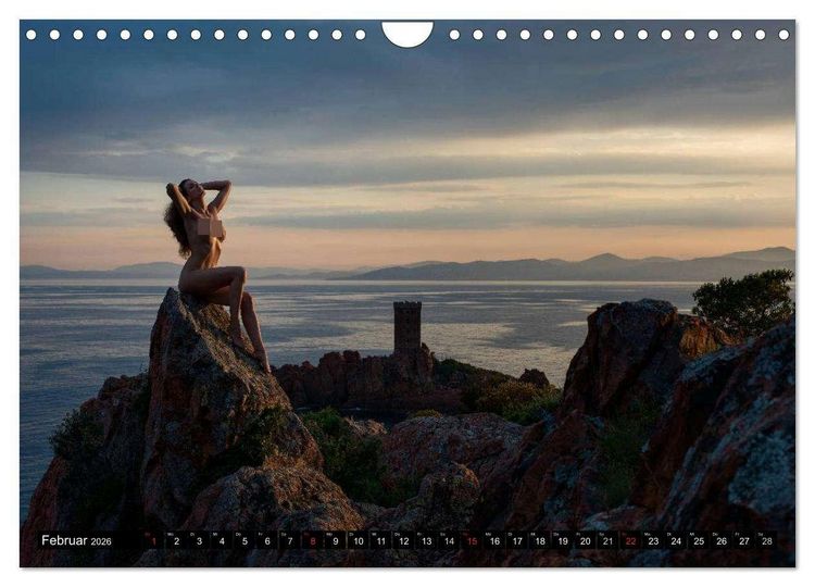 Produktbild: C&ocirc;te d'Azur - Landschaftsaktbilder in der Natur (Wandkalender 2026 DIN A4 quer), CALVENDO Monatskalender