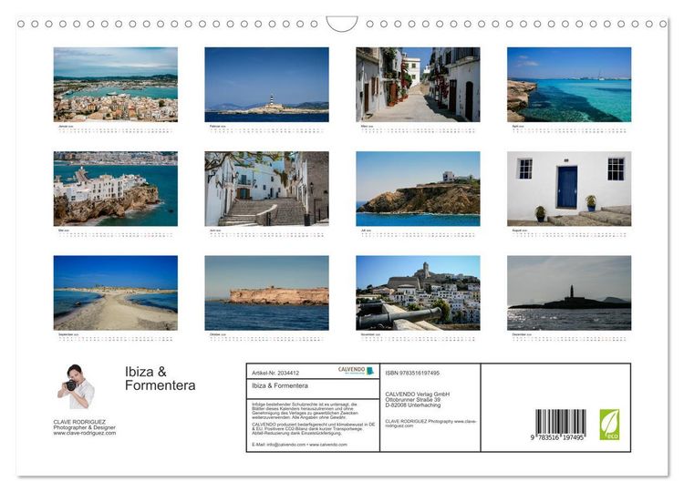 Produktbild: Ibiza & Formentera (Wandkalender 2026 DIN A3 quer), CALVENDO Monatskalender