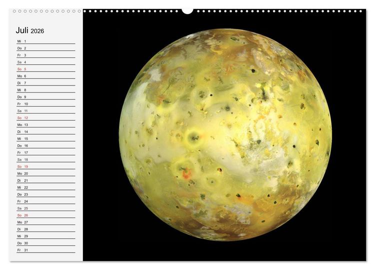 Produktbild: Sonne, Monde und Planeten (hochwertiger Premium Wandkalender 2026 DIN A2 quer), Kunstdruck in Hochglanz