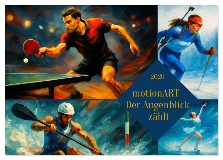 Produktbild: motionART Der Augenblick z&auml;hlt (Tischkalender 2026 DIN A5 quer), CALVENDO Monatskalender