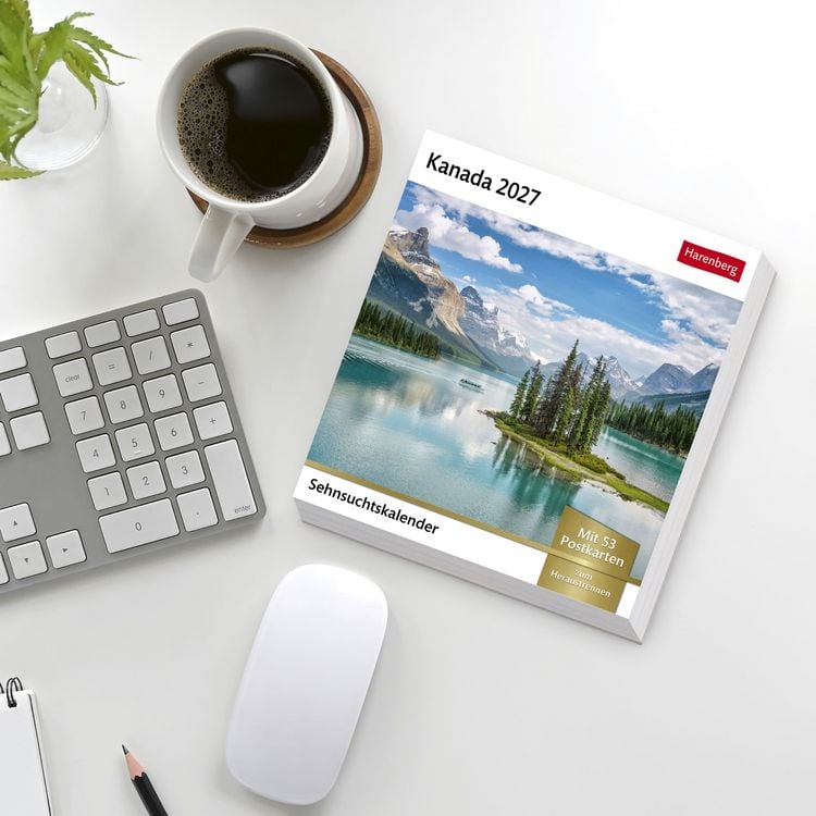 Produktbild: Kanada Sehnsuchtskalender 2027 - Wochenkalender mit 53 Postkarten
