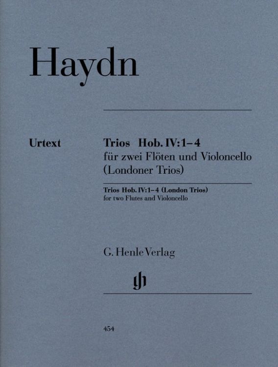 Produktbild: Joseph Haydn - Trios Hob. IV:1-4 für zwei Flöten und Violoncello (Londoner Trios)