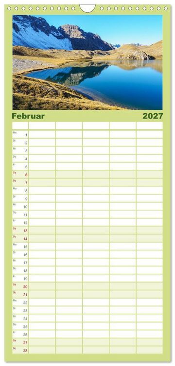 Produktbild: Familienplaner 2027 - Lechtaler Alpen mit 5 Spalten (Wandkalender, 21 x 45 cm) CALVENDO