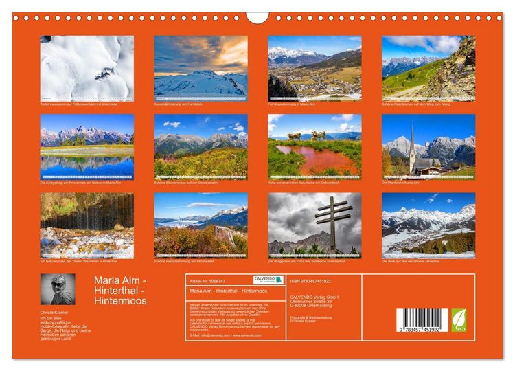 Produktbild: Maria Alm - Hinterthal - Hintermoos (Wandkalender 2026 DIN A3 quer), CALVENDO Monatskalender