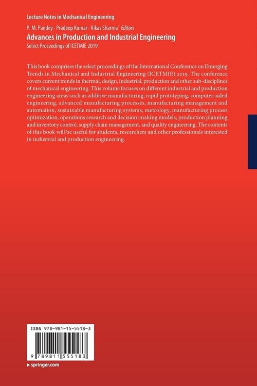 Produktbild: Advances in Production and Industrial Engineering
