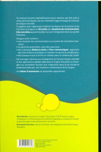 Produktbild: Je parle, je pratique le fran&ccedil;ais : post-alphab&eacute;tisation pour adultes