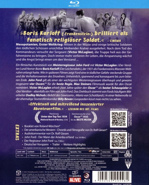 Produktbild: Die letzte Patrouille (The Lost Patrol) (Filmjuwelen)