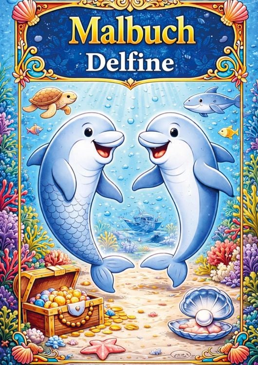 Produktbild: Malbuch, Delfine