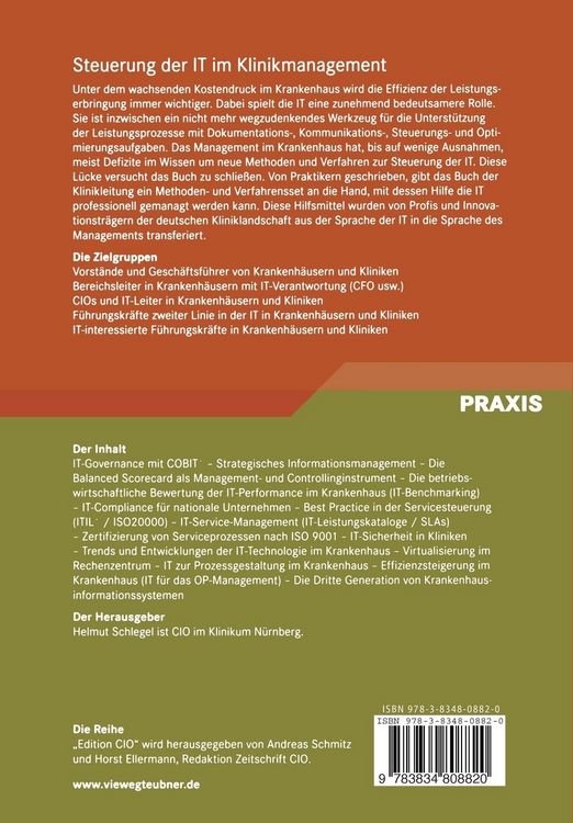Produktbild: Steuerung der IT im Klinikmanagement