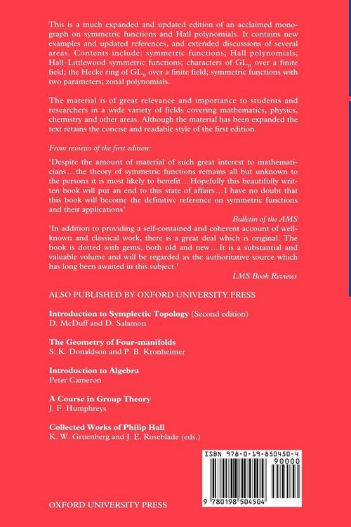 Produktbild: Oxford Mathematical Monographs
