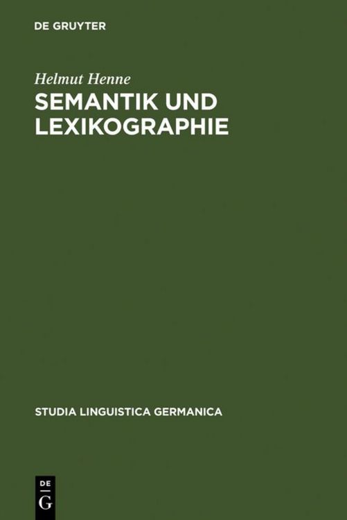 Produktbild: Semantik und Lexikographie