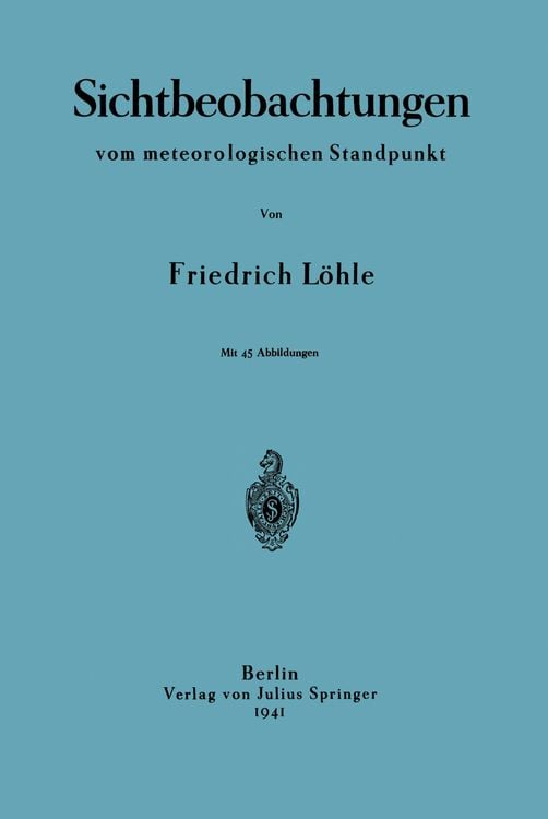 Produktbild: Sichtbeobachtungen vom meterologischen Standpunkt