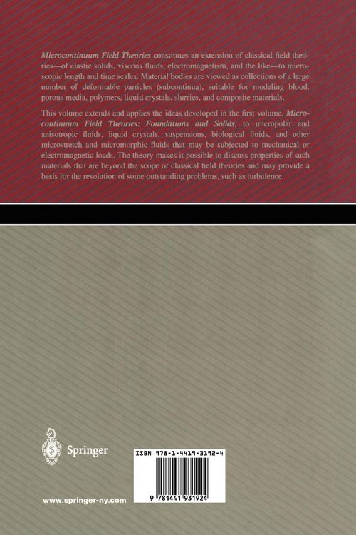 Produktbild: Microcontinuum Field Theories