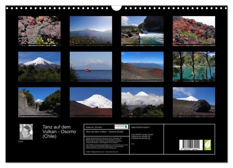 Produktbild: Tanz auf dem Vulkan - Osorno (Chile) (Wandkalender 2026 DIN A3 quer), CALVENDO Monatskalender