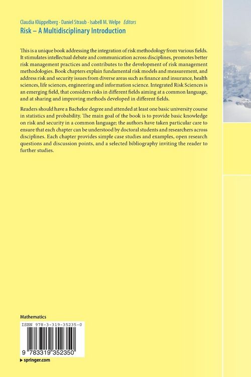 Produktbild: Risk - A Multidisciplinary Introduction