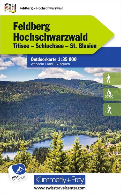 Produktbild: K&uuml;mmerly+Frey Outdoorkarte Deutschland 26 Feldberg, Hochschwarzwald 1:35.000