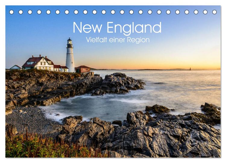 Produktbild: New England - Vielfalt einer Region (Tischkalender 2026 DIN A5 quer), CALVENDO Monatskalender
