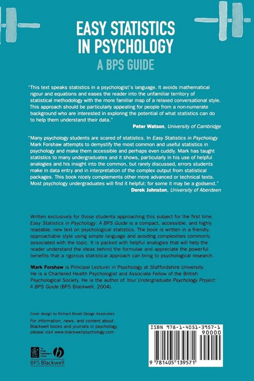 Produktbild: Easy Statistics in Psychology