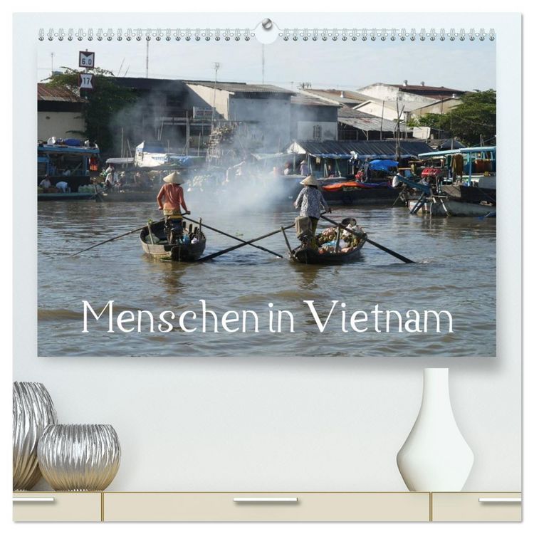 Produktbild: Menschen in Vietnam (hochwertiger Premium Wandkalender 2026 DIN A2 quer), Kunstdruck in Hochglanz