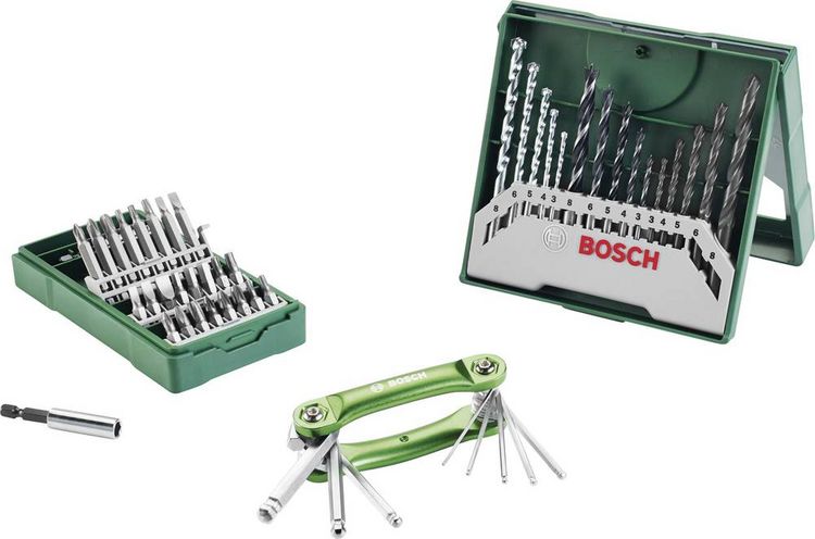 Produktbild: Bosch Accessories 2607017333 41teilig Bohrer- und Bit-Sortiment Metall, Mauerwerk, Stein, Beton, Holz, Buntmetall 3 mm, 4 mm, 5 mm, 6 mm, 8 mm