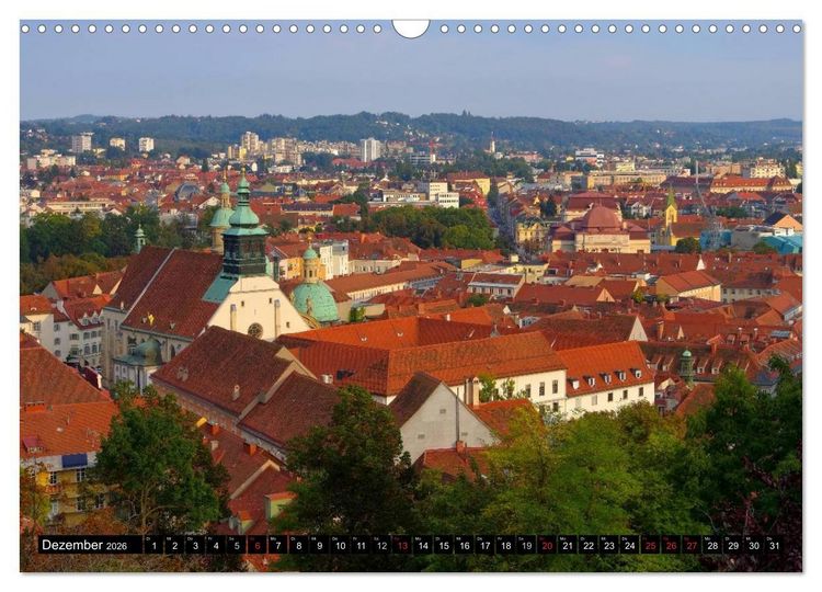 Produktbild: Graz - Metropole der Steiermark (Wandkalender 2026 DIN A3 quer), CALVENDO Monatskalender