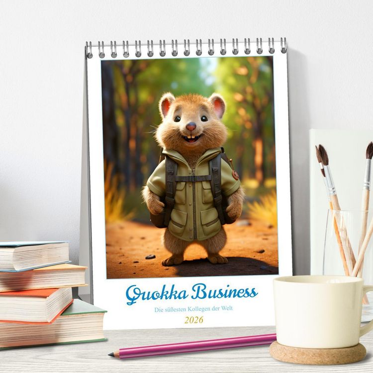 Produktbild: Quokka Business - Die s&uuml;&szlig;esten Kollegen der Welt (Tischkalender 2026 DIN A5 hoch), CALVENDO Monatskalender