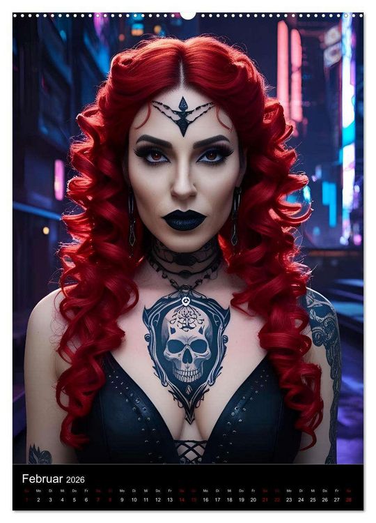 Produktbild: Die Hexen von Cyberpunk City (Wandkalender 2026 DIN A2 hoch), CALVENDO Monatskalender