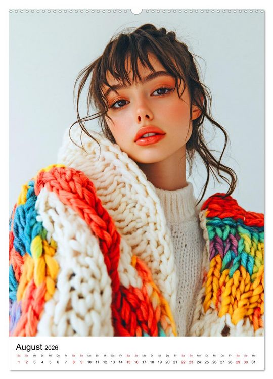 Produktbild: Knit Couture - Strick trifft Runway (hochwertiger Premium Wandkalender 2026 DIN A2 hoch), Kunstdruck in Hochglanz