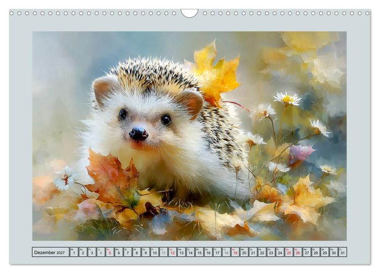 Produktbild: Igel. Kleine Gl&uuml;cksbringer im Garten (Wandkalender 2027 DIN A3 quer), CALVENDO Monatskalender