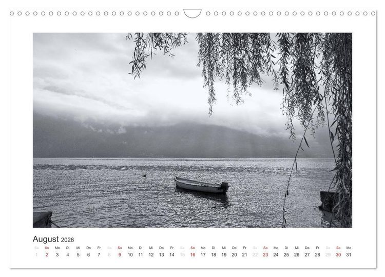 Produktbild: Limone sul Garda schwarzwei&szlig; (Wandkalender 2026 DIN A3 quer), CALVENDO Monatskalender